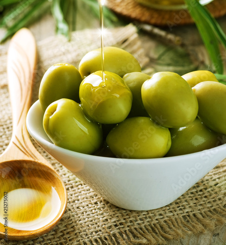Fototapeta Olives and Olive Oil