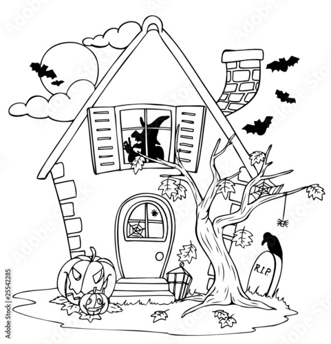 "Halloween, Halloweenhaus, Haus, Hexe, Hexenhaus" Stockfotos und