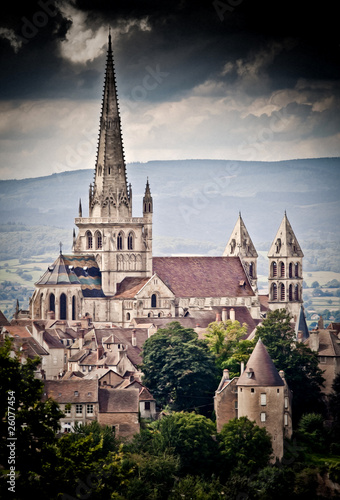 rysunek-malarstwo-olej-katedra-autun-vlocher-kosciol