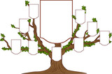 Family branchy tree with empty emblems