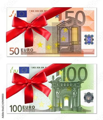 "Geldscheine mit roter Schleife" Stockfotos und lizenzfreie Bilder auf Fotolia.com - Bild 29690050