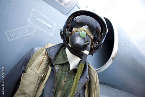 Poster pilote aviation chasse armée guerre militaire équipement avion