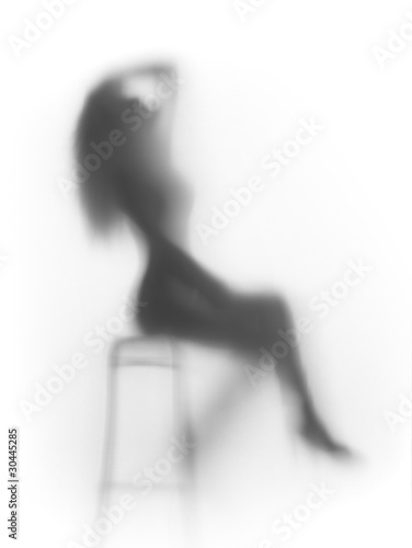 Fototapeta Sexy dancer sits on chair