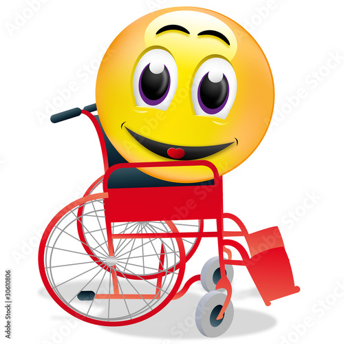 "smiley rollstuhl fahren" Stockfotos und lizenzfreie Vektoren auf