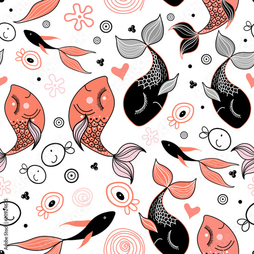 Fototapeta pattern of fish