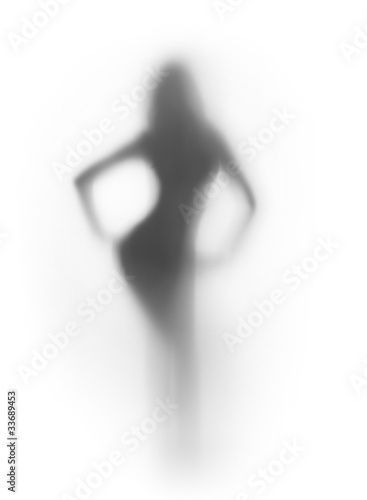 Fototapeta Sexy woman silhouette from front
