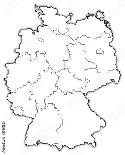 Germany Map Outline Vector