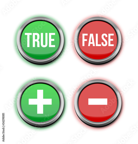 true false positive negative buttons by rastvam, Royalty free stock ...