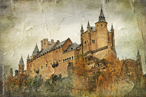 Lacobel Segovia Alcazar castle - vintage picture