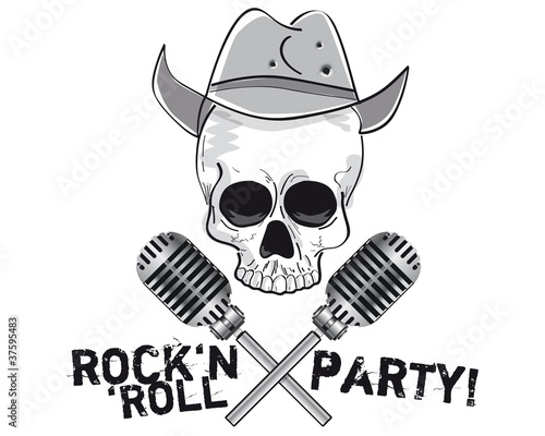  Rock'n'Roll Totenkopf Cowboy