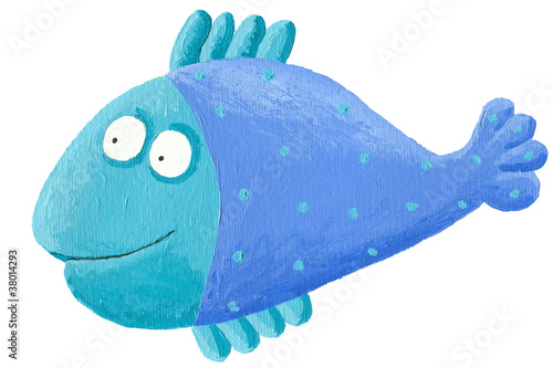 Lacobel Funny blue fish