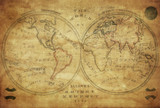 vintage map of the world 1833..