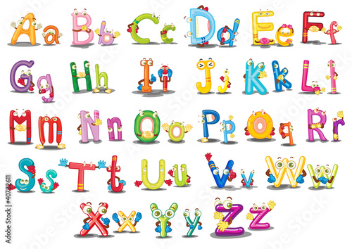 Fototapeta Alphabet characters