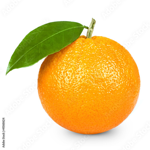 Ripe orange isolated on white background © atoss