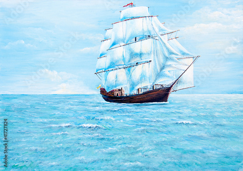 malowanie-lodzi-na-oceanie