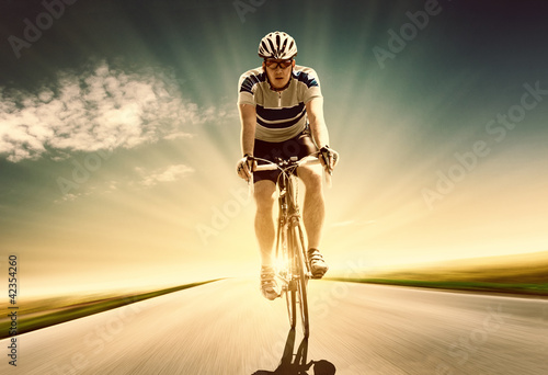 Fototapeta Sunset Bicycling