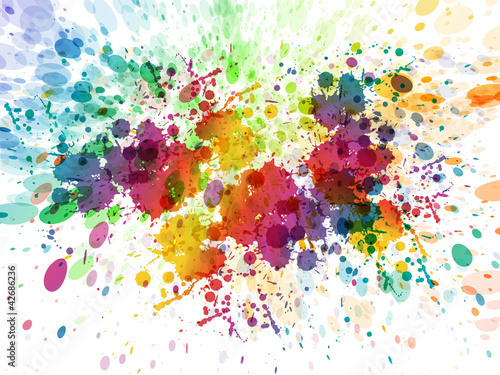  raster version of Abstract colorful splash background