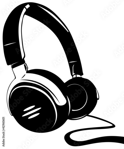 Fototapeta headphones on a white background