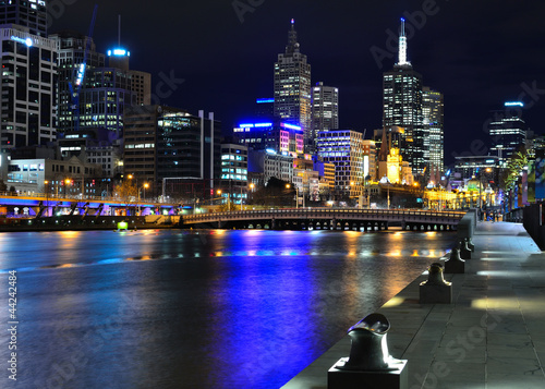 Fototapeta Melbourne mit Skyline und Yarra River