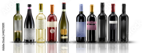 Fototapeta bottiglie di vino