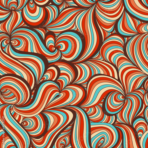 Fototapeta Retro swirls seamless pattern
