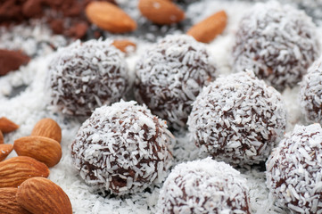 Obraz na płótnie piłka jedzenie kakao migdałowy