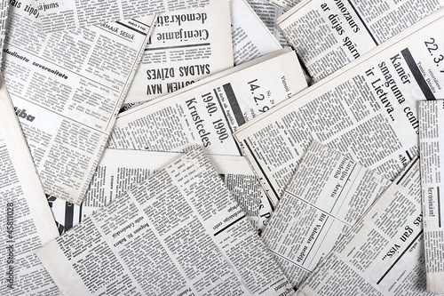 Lacobel background of old vintage newspapers