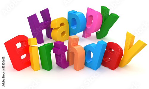 3D Happy Birthday by lunizbln, Royalty free stock photos #45820605 on ...