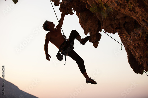 Fototapeta Rock climber