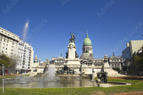 Fototapeta Congress square monument in Buenos Aires, Argentina