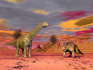Plakat prehistoric scene
