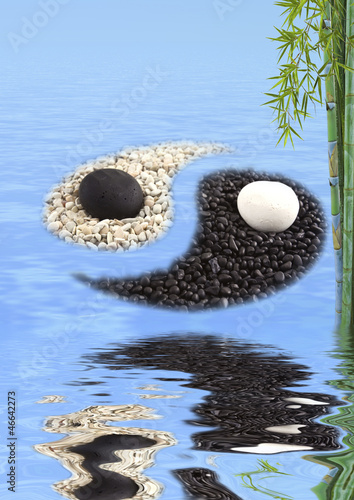 Fototapeta concept détente nature atoll yin yang