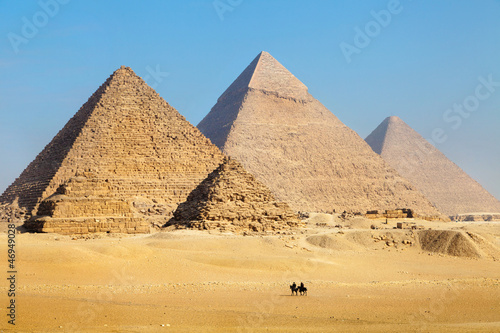 Fototapeta View of the Pyramids near Cairo city in Egypt