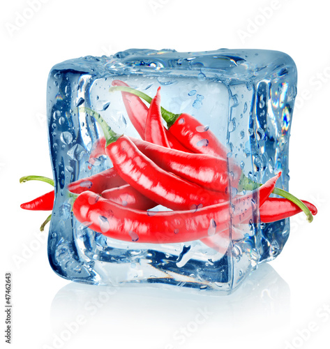 Lacobel Ice cube and chili peppers
