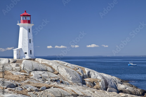 Lacobel Peggy's Cove lighthouse, Nova Scotia, Canada.