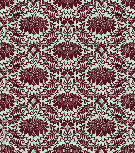 Fototapeta seamless vintage damask pattern background vector