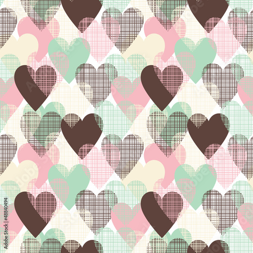  Hearts seamless pattern