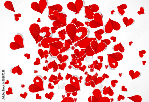 Fototapeta Abstract Love background with hearts valentine day