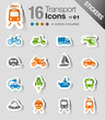 Stickers - Transportation icons
