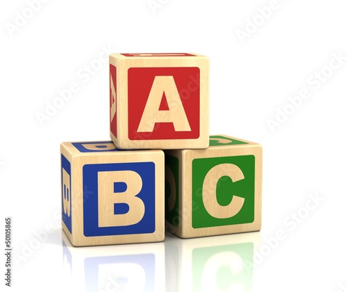 Fototapeta abc letters - alphabet cubes