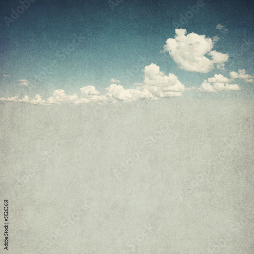 Lacobel retro image of cloudy sky