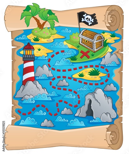 Fototapeta Treasure map theme image 5