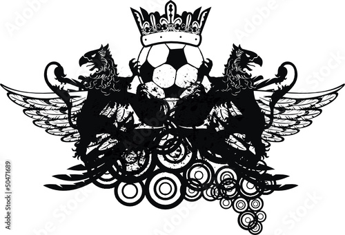 Fototapeta heraldic soccer coat of arms crest3