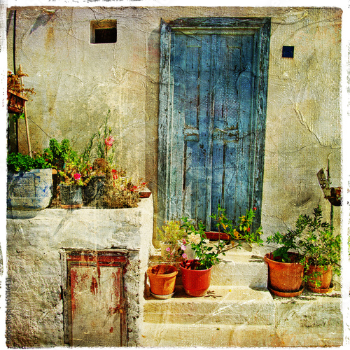 Fototapeta greek streets, artistic picture