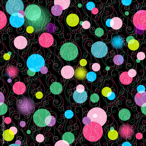 Fototapeta Seamless vivid pattern with balls