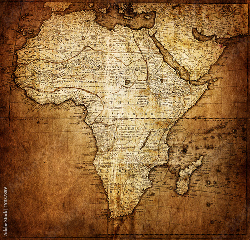 Fototapeta vintage map Africa