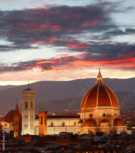 Fototapeta Florence cathedral in Tuscany, Italy