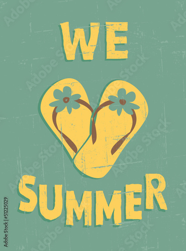 Fototapeta Vintage Summer Poster