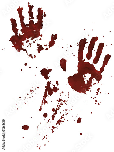 Fototapeta Bloody Handprints
