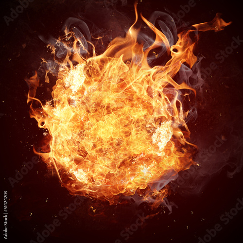 Fototapeta Hot fires flame in motion